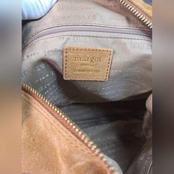 Margot Suede Leather Satchel Crossbody - NWT- A640661 - Picture 10 of 12